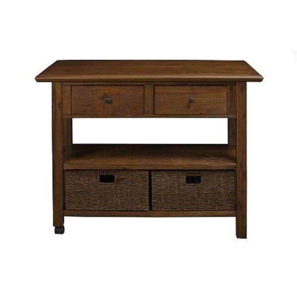 Alpine Furniture Caldwell Kitchen Cart, Antique Cappuccino - 36 X 28 X 48 In. 6079-05